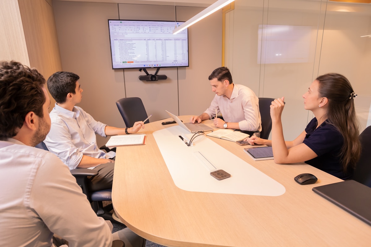 An organization team meeting